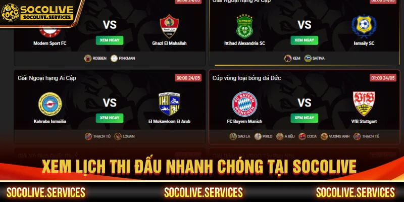 Trang xem bóng đá trực tiếp